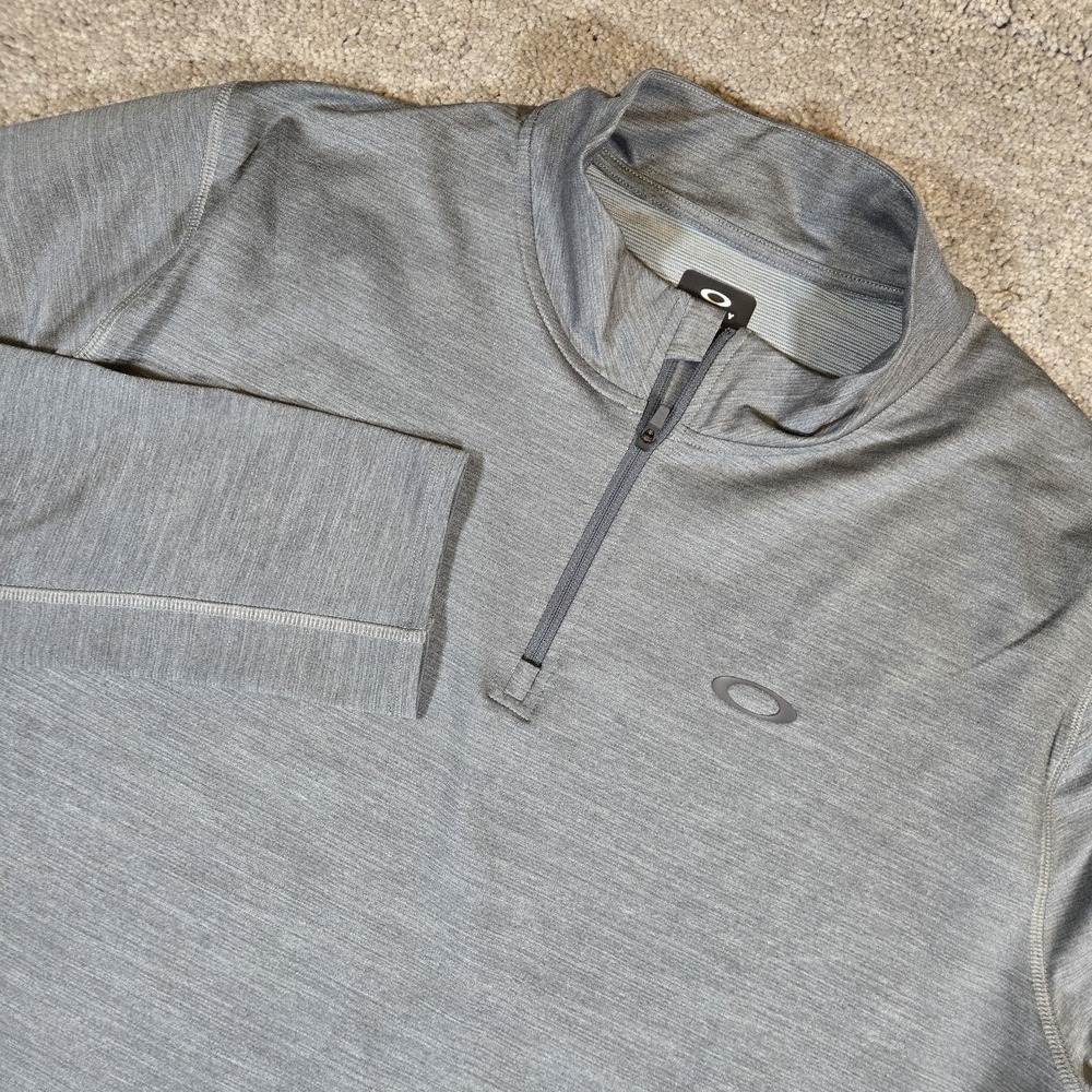 Oakley Gravity Range Men's 2XL Pullover 1/4 Zip Stretch Storm Gray